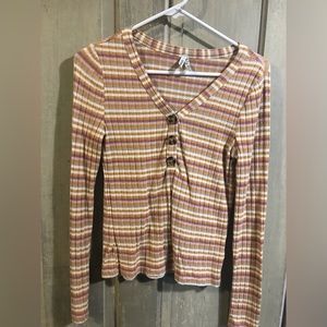 Long-sleeve striped shirt, Mudd Size Small